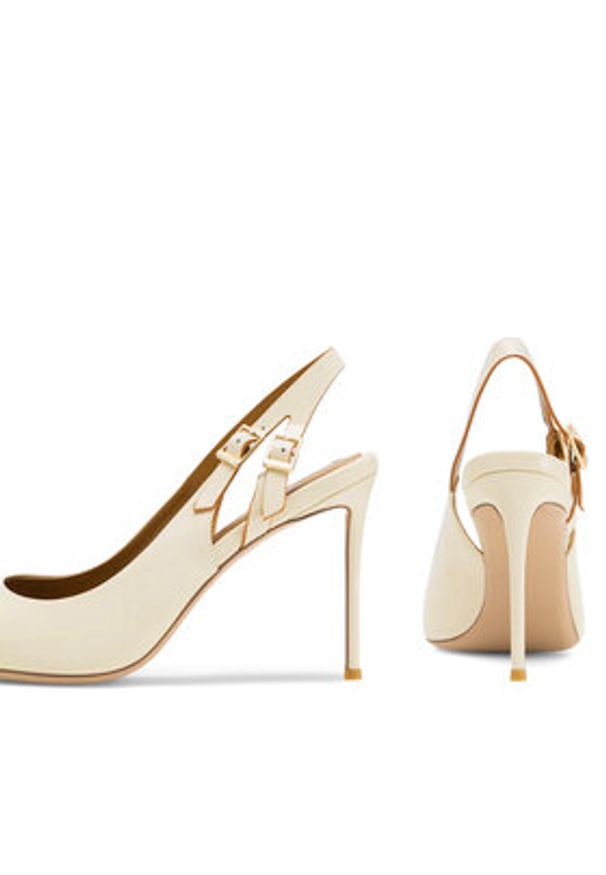 Eva Minge Szpilki ABELE-959P-519 Écru. Materiał: skóra, lakier. Obcas: na szpilce