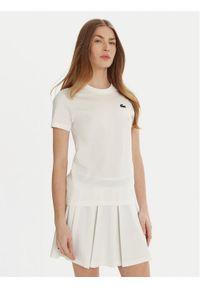 Lacoste T-Shirt TF9246 Biały Slim Fit. Kolor: biały. Materiał: bawełna #1