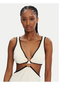 Seafolly Sukienka letnia Beach Bound 55111-DR Écru Slim Fit. Materiał: syntetyk. Sezon: lato #3