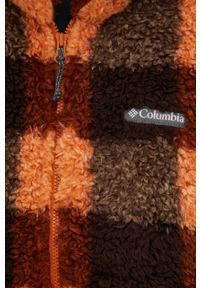 columbia - Columbia bluza damska kolor granatowy wzorzysta 1905913-575. Okazja: na co dzień. Kolor: pomarańczowy. Materiał: dzianina. Styl: casual #4