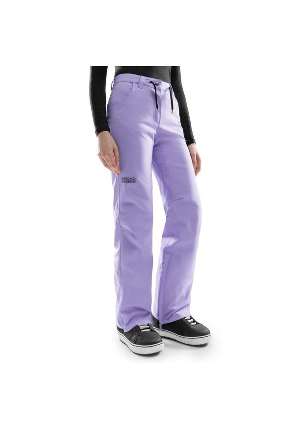 SIROKO - Spodnie snowboardowe hardshell damskie Peyto-W. Kolor: różowy. Materiał: hardshell. Sezon: zima. Sport: snowboard