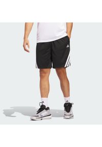 Adidas - Szorty Legends 3-Stripes Basketball. Kolor: czarny, biały, wielokolorowy. Materiał: materiał. Sport: koszykówka #1