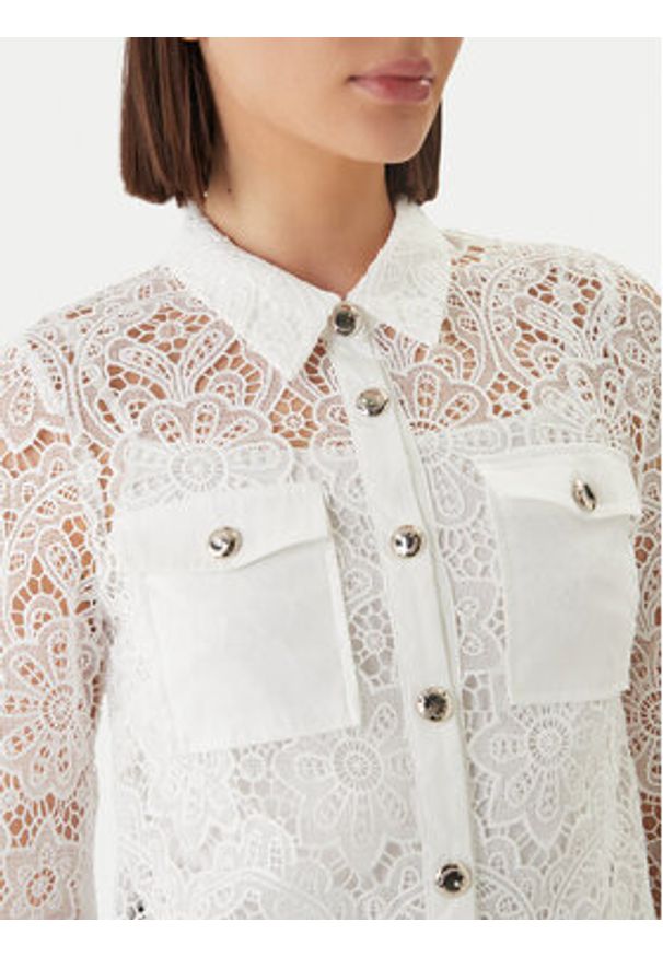 Morgan Koszula 251-CIVI Biały Regular Fit. Kolor: biały. Materiał: syntetyk