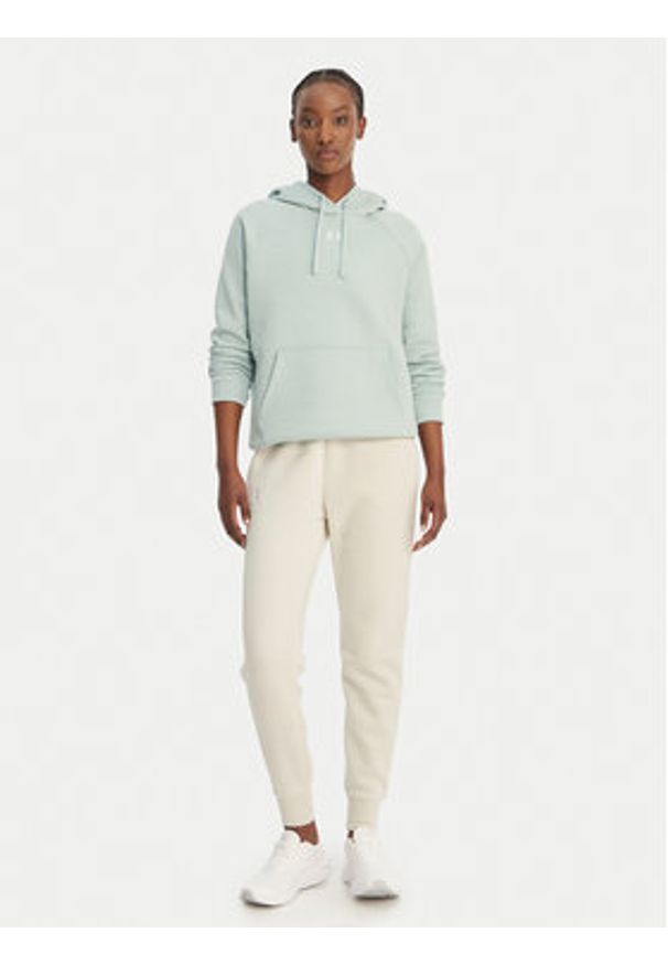 Under Armour Bluza Ua Rival 1379500 Zielony Loose Fit. Kolor: zielony. Materiał: bawełna
