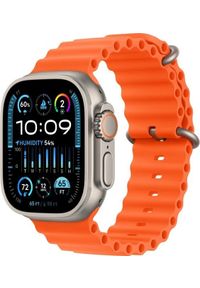 APPLE - Smartwatch Apple Watch Ultra 2 GPS + Cellular 49mm Titanium Case Ocean Band Pomarańczowy (mreh3cs/a). Rodzaj zegarka: smartwatch. Kolor: pomarańczowy