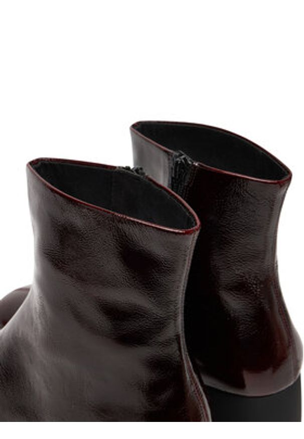 Vagabond Shoemakers Botki Livia 6056-060-38 Bordowy. Kolor: czerwony. Materiał: lakier, skóra