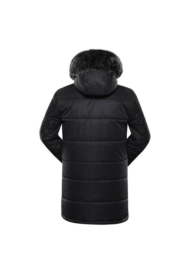 ALPINE PRO - Kurtka uniwersalna męska Alpine Pro Egyp. Typ kołnierza: kaptur. Kolor: czarny. Materiał: syntetyk. Długość: długie. Sport: turystyka piesza