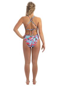 DOLFIN - Dolfin Revibe Kostium Kąpielowy Z Nadrukiem I Wiązaniem Na Plecach – Rozmiar 30. Kolor: niebieski. Materiał: materiał. Wzór: nadruk #2