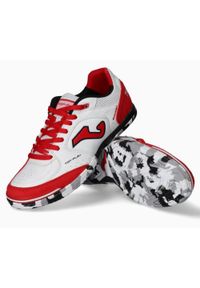 Buty do piłki halowe Joma Top Flex 2022 IN white/red. Kolor: biały. Sport: piłka nożna