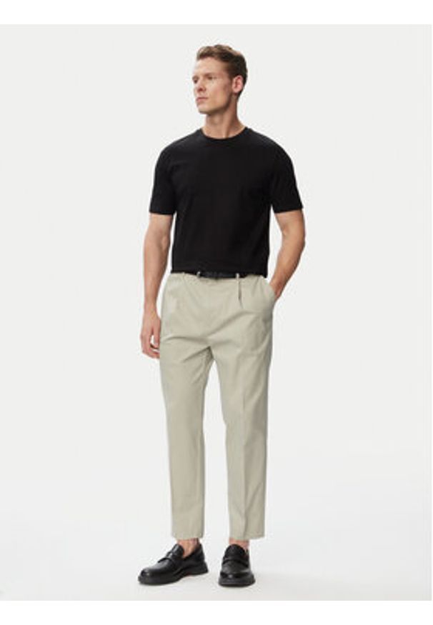 Hugo - HUGO T-Shirt Dimerstee 50542969 Czarny Slim Fit. Kolor: czarny. Materiał: bawełna