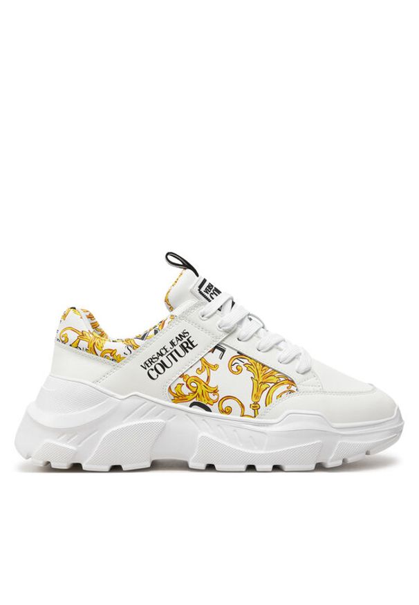 Versace Jeans Couture Sneakersy 76YA3SC2 Biały. Kolor: biały. Materiał: skóra