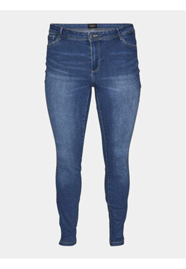 Vero Moda Curve Jeansy Fanya 10287061 Niebieski Slim Fit. Kolor: niebieski