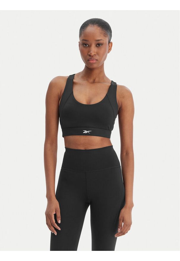 Reebok Biustonosz sportowy Reebok x Ewa Chodakowska Ela RK25615CCW Czarny. Kolor: czarny. Materiał: syntetyk
