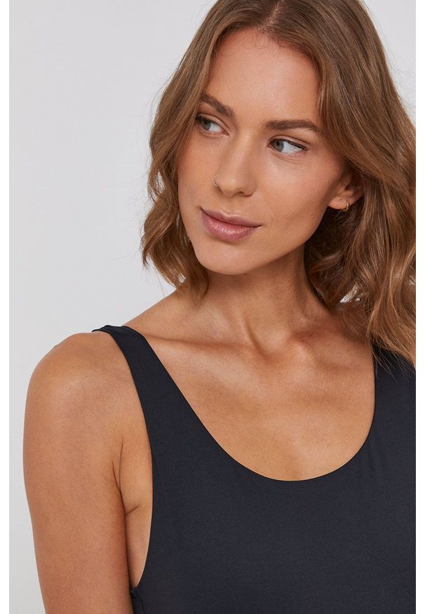 Armani Exchange Strój kąpielowy kolor czarny. Kolor: czarny. Materiał: dzianina