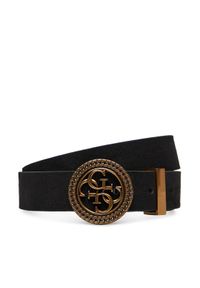 Guess Pasek Damski W5BZ11 L0491 Czarny. Kolor: czarny. Materiał: zamsz, skóra