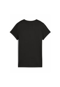 Puma - Damska koszulka ESS SCRIPT PUMA Black. Kolor: czarny. Wzór: haft