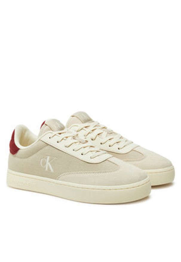 Calvin Klein Jeans Sneakersy YM0YM01169 Beżowy. Kolor: beżowy. Materiał: materiał