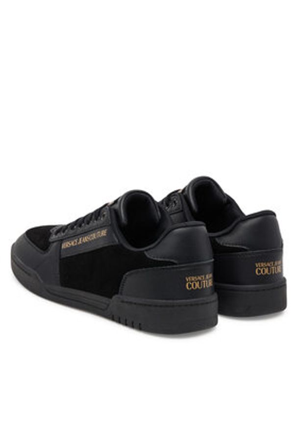 Versace Jeans Couture Sneakersy 79YA3SD4 ZPB39 Czarny. Kolor: czarny. Materiał: zamsz, skóra