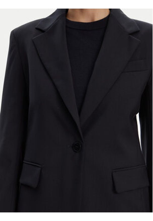 Weekend Max Mara Marynarka Lamine 2425046051 Granatowy Standard Fit. Kolor: niebieski. Materiał: wełna