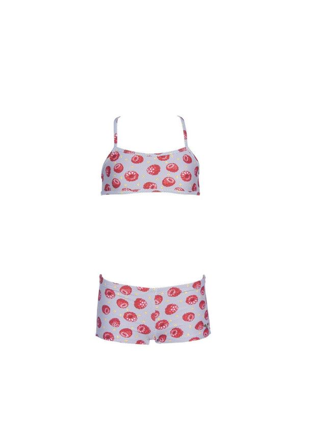 Strój kąpielowy dziewczęcy dwuczęściowy na basen Arena Tropical. Kolor: różowy, wielokolorowy, biały