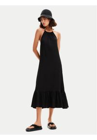 Desigual Sukienka letnia Leila 24SWVK64 Czarny Regular Fit. Kolor: czarny. Materiał: syntetyk. Sezon: lato #1