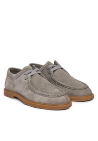 TOMMY HILFIGER - Tommy Hilfiger Półbuty Lightweight Suede Apron Toe FW0FW09262 Szary. Kolor: szary. Materiał: skóra, zamsz #6