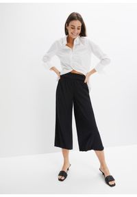 bonprix - Spodnie culotte. Kolor: czarny