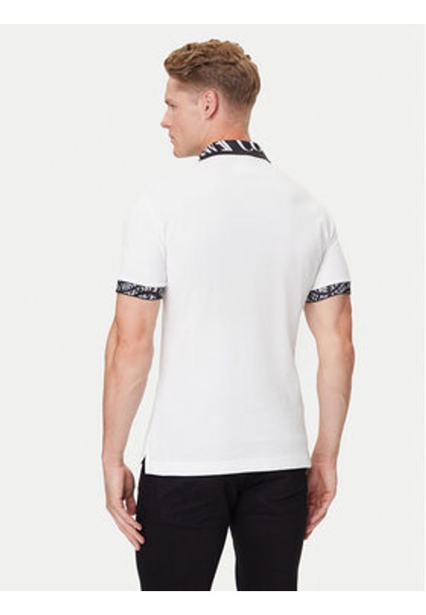 Versace Jeans Couture Polo 79GAGT02 CJ01T Biały Regular Fit. Typ kołnierza: polo. Kolor: biały. Materiał: bawełna