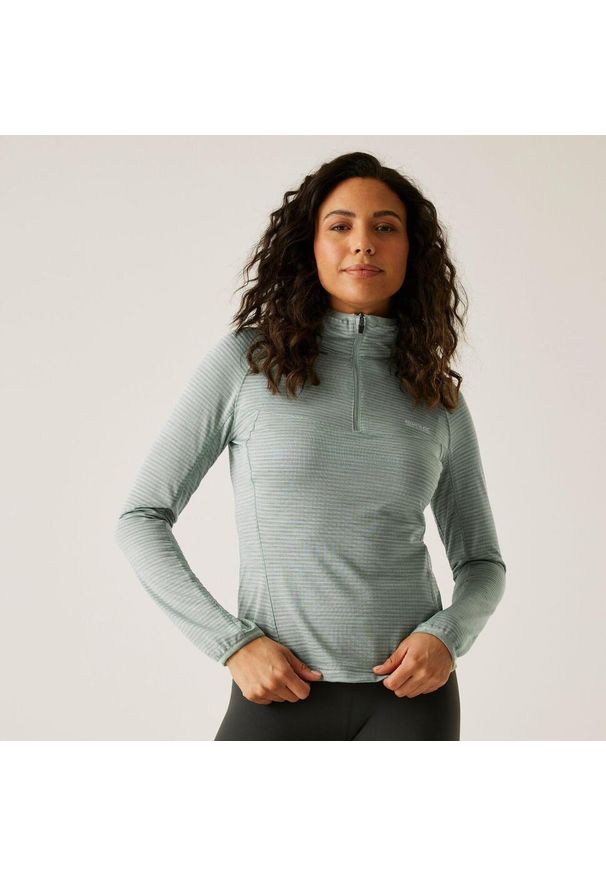 Regatta - Polar turystyczny damski Yonder II. Kolor: zielony. Materiał: polar. Sport: turystyka piesza