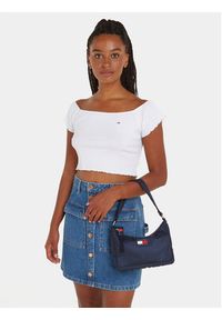 Tommy Jeans Torebka Tjw Uncovered Shoulder Bag AW0AW15949 Granatowy. Kolor: niebieski