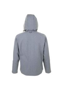 SOL'S - Męska Kurtka Soft Shell Replay Z Kapturem. Typ kołnierza: kaptur. Kolor: szary