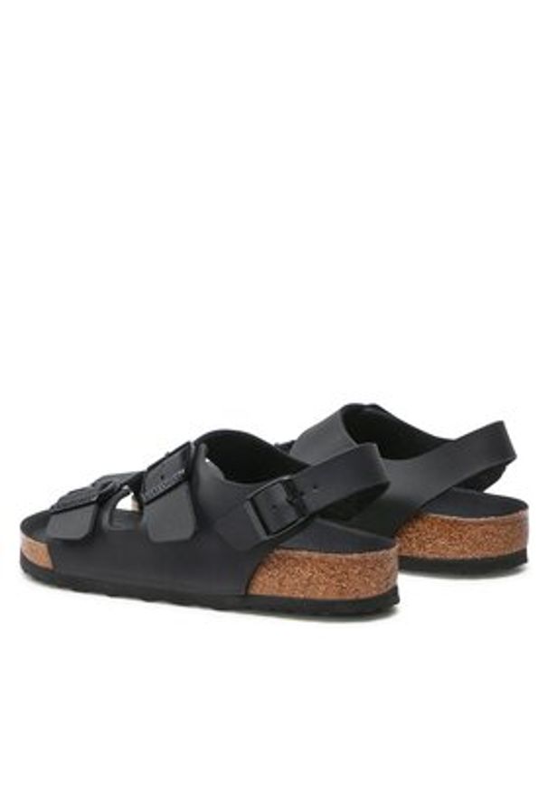 Birkenstock Sandały Milano 1024997 Czarny. Kolor: czarny. Materiał: skóra
