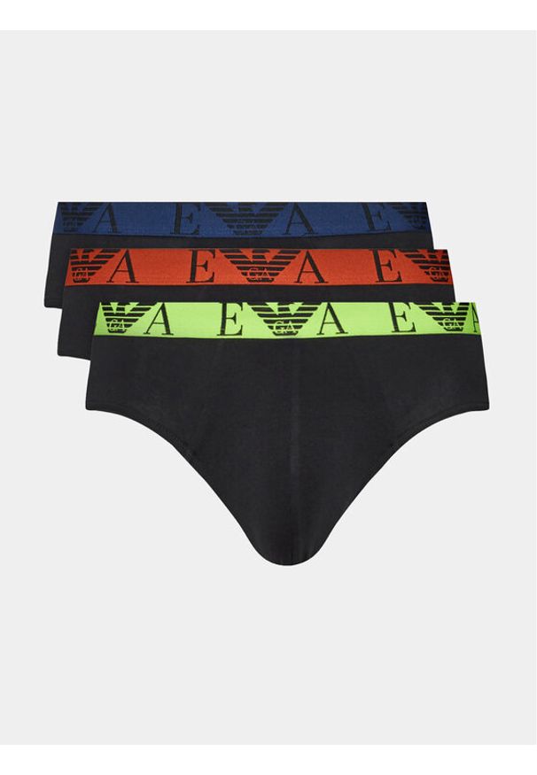 Komplet 3 par slipów Emporio Armani Underwear. Kolor: czarny