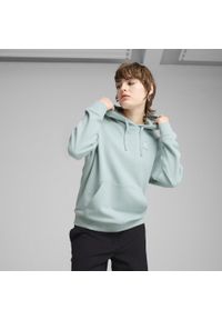 Puma - Damska wygodna bluza z kapturem ESS ELEVATED PUMA Modern Mint Green. Typ kołnierza: kaptur. Kolor: zielony. Sport: bieganie