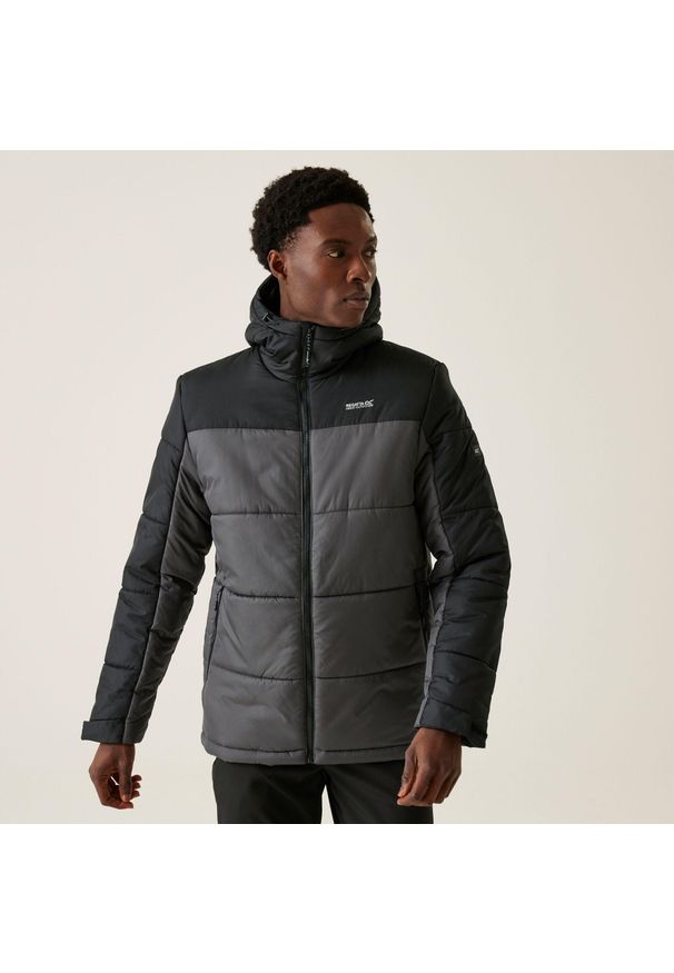 Kurtka puchowa zimowa dla mężczyzn Regatta NEVADO VII. Kolor: szary. Materiał: puch. Sezon: zima. Sport: turystyka piesza