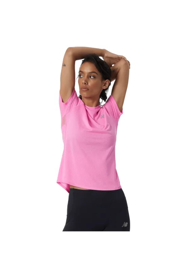 Koszulka damska New Balance Impact Run. Kolor: różowy. Sport: bieganie