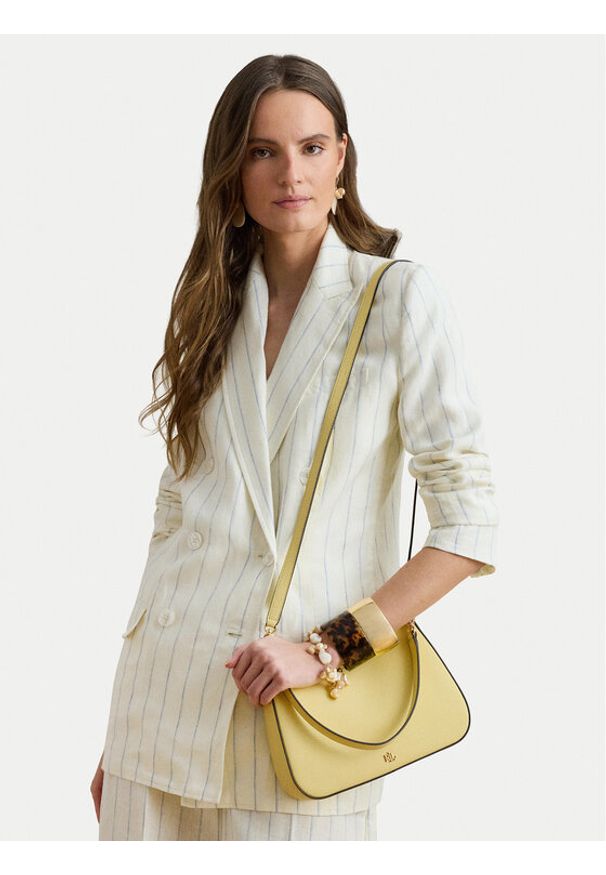Lauren Ralph Lauren - LAUREN RALPH LAUREN Torebka 431883768056 Żółty. Kolor: żółty. Materiał: skórzane