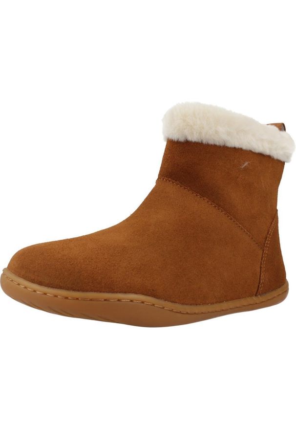 Camper - Buty CAMPER PEU CAMI KIDS Brązowy. Kolor: brązowy. Materiał: tkanina, skóra. Styl: sportowy. Sport: turystyka piesza