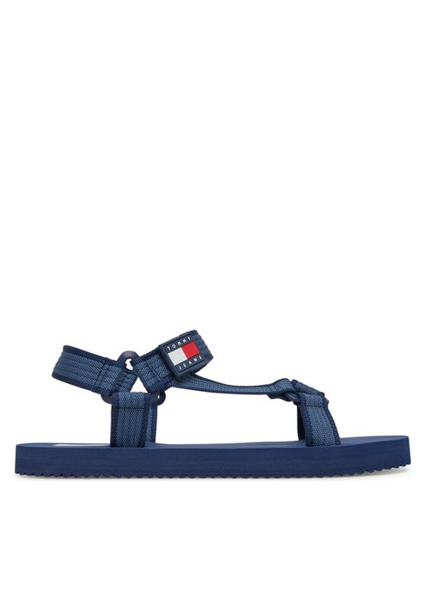 Tommy Jeans Sandały Tjm Casual Sandal EM0EM01563 Granatowy. Okazja: na co dzień. Kolor: niebieski. Materiał: materiał. Styl: casual