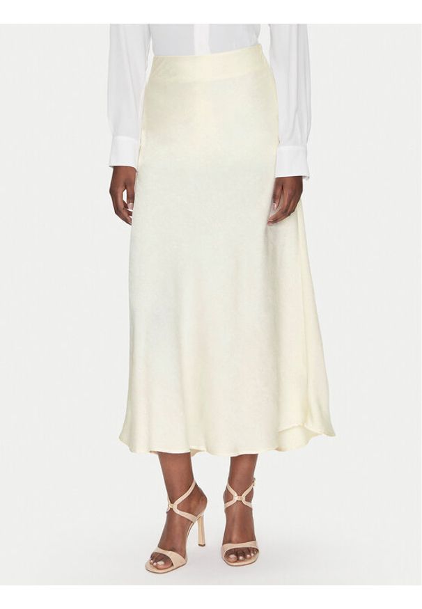 Fransa Spódnica maxi 20615436 Écru Regular Fit. Materiał: syntetyk