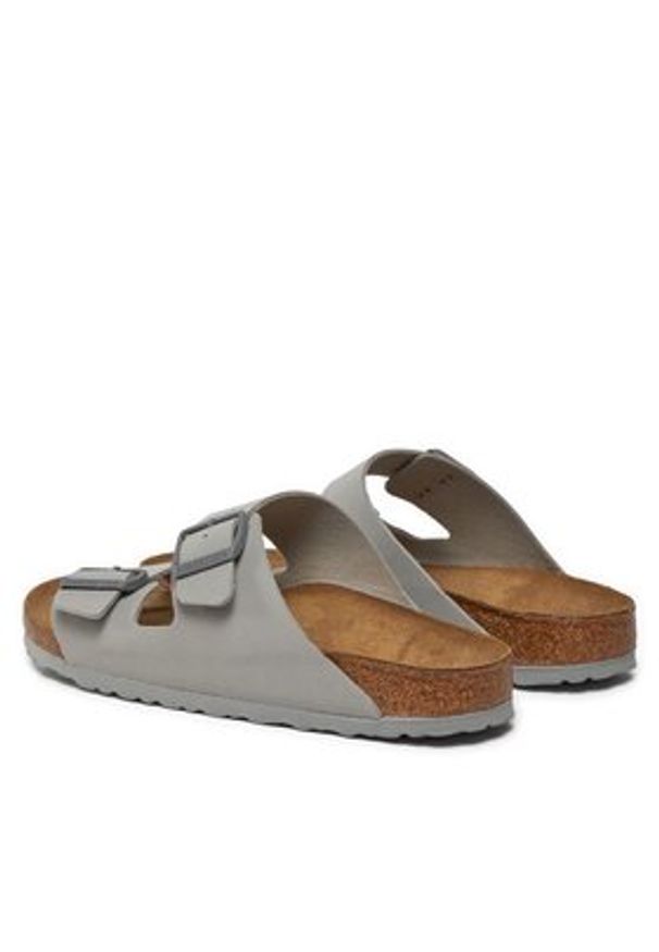 Birkenstock Klapki Arizona 1027696 Szary. Kolor: szary. Materiał: skóra