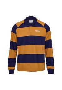 Koszulka polo z długim rękawem Hummel Striped. Typ kołnierza: polo. Kolor: fioletowy. Materiał: bawełna. Długość rękawa: długi rękaw. Długość: długie #1
