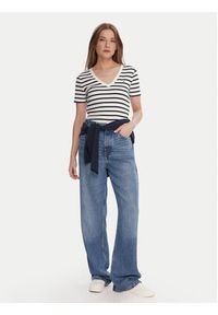 TOMMY HILFIGER - Tommy Hilfiger T-Shirt WW0WW40584 Biały Regular Fit. Kolor: biały. Materiał: bawełna