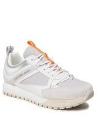 Calvin Klein Jeans Sneakersy Toothy Runner Low Laceup Mix YM0YM00710 Szary. Kolor: szary. Materiał: materiał #3