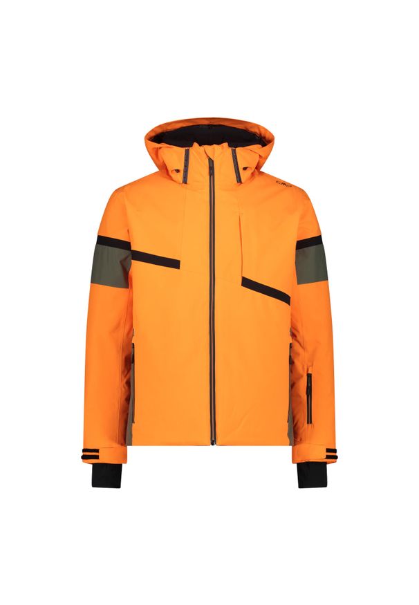 Kurtka męska narciarska CMP 34W4677. Kolor: żółty, wielokolorowy, pomarańczowy. Sezon: zima. Sport: narciarstwo