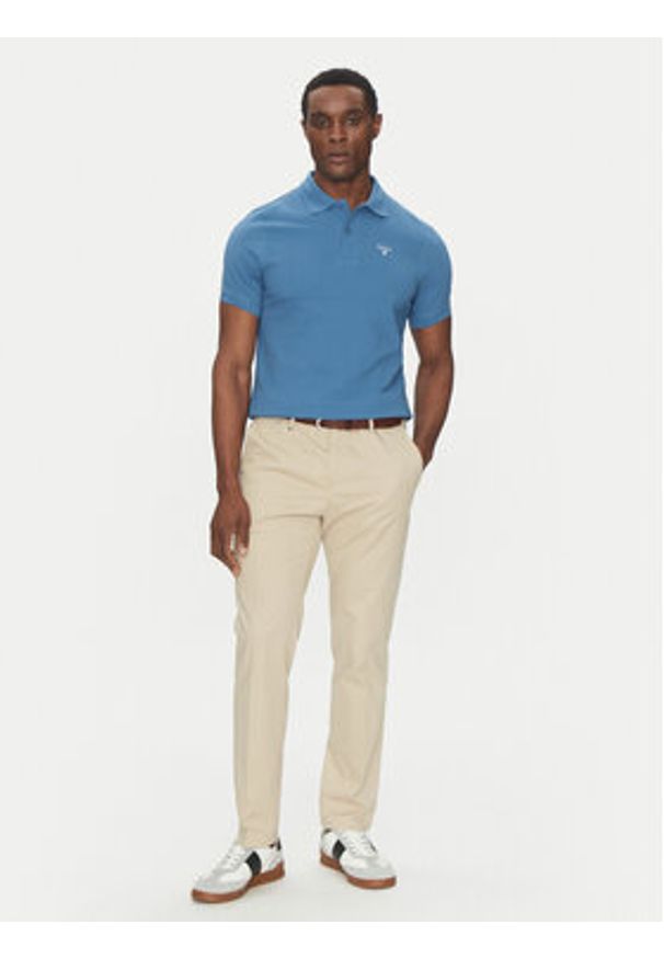 Barbour Polo Original Sports MML0358BU67 Niebieski Tailored Fit. Typ kołnierza: polo. Kolor: niebieski. Materiał: bawełna