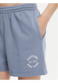 TOMMY HILFIGER - Tommy Hilfiger Szorty sportowe UW0UW05794 Niebieski Regular Fit. Kolor: niebieski. Materiał: bawełna #4