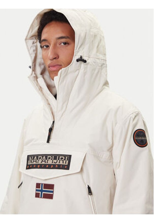 Napapijri Kurtka anorak Rainforest Next NP0A4IB9 Beżowy Regular Fit. Kolor: beżowy. Materiał: syntetyk