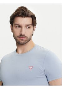 Guess T-Shirt M2YI24 J1314 Błękitny Slim Fit. Kolor: niebieski. Materiał: bawełna #4