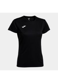 Koszulka do biegania damska Joma Combi z krótkim rękawem. Kolor: czarny. Długość rękawa: krótki rękaw. Długość: krótkie. Sport: piłka ręczna